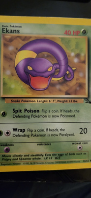 Ekans #46 Fossil set card