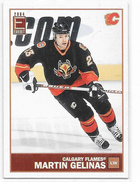 2003-04 Pacific Excibit Blue Bacs #24 Martin Gelinas Calgary