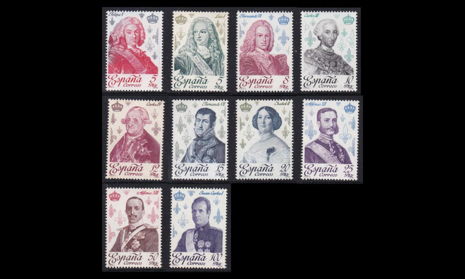 Espanja 2388-97 ** Bourbon-dynastian kuninkaita (1978)