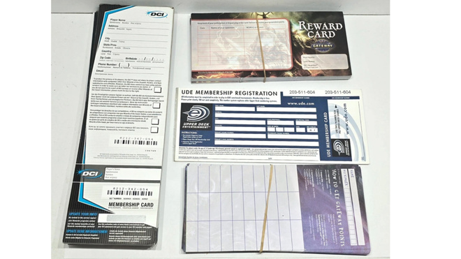 MTG Gateway Reward Cards, DCI ja UDE rekisteröintikortteja