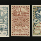 Itävalta Notgeld 10, 20, 50 Heller, Traismauer 1920 - pikkukuva 1