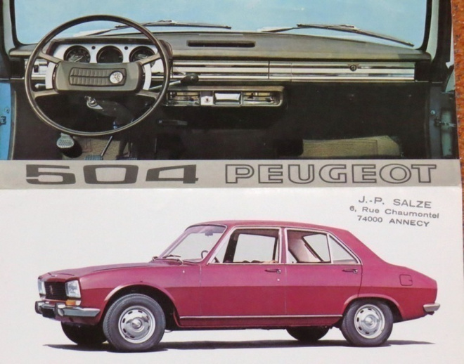 1969 Peugeot 504 esite -  KUIN UUSI