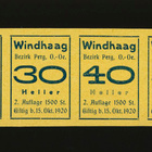 Itävalta Notgeld 20, 30, 40, 50 Heller, Windhaag 1920 - pikkukuva 1