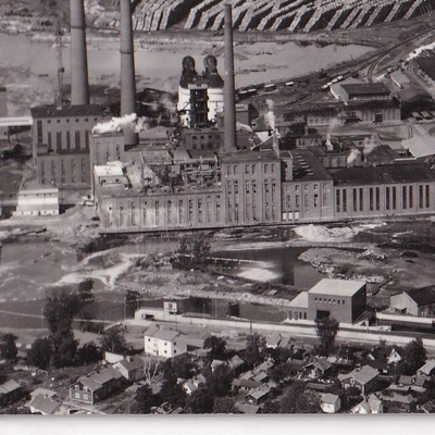 Valkeakoski. Tervasaaren Tehtaat. Ilmakuva mv- .e328