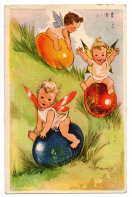 Vanha kortti, PALETTI 88/10, Lucie Lundberg, v. 1953