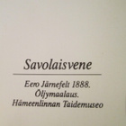 KULKEMATON EERO JÄRNEFÄLT SAVOLAISVENE 1888 - pikkukuva 3
