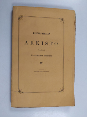 Historiallinen arkisto IV - Historiallinen arkisto 4