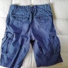 Tummansiniset cargo shortsit kokoa 164cm - pikkukuva 2