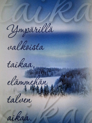 NO  762  - ympärillä valkoista taikaa, elämmehän talven aika