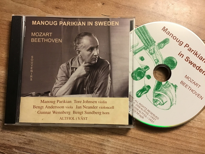 Manoug Parikian in Sweden / Mozart Beethoven Altfiol CD