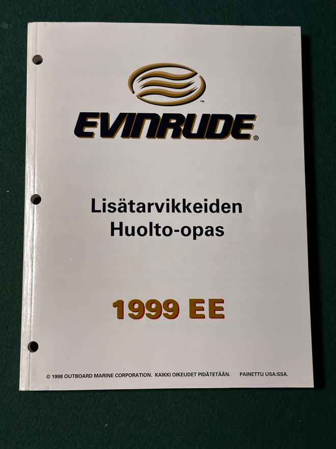 Evinrude lisätarvikkeiden huolto opas