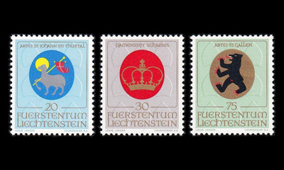 Liechtenstein 533-5 ** Vaakunoita (1970)