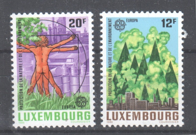 Luxemburg 1986 europa merkit postituoreena.