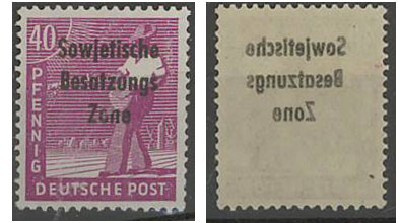 DDR Mi 193 päällepainaman tarttuma ++
