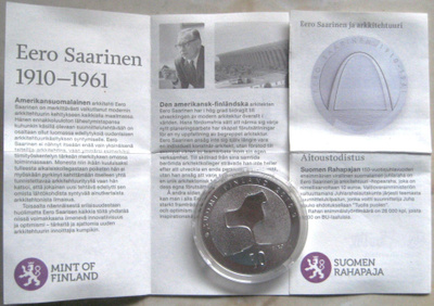 EERO SAARINEN juhlaraha v.2010 Ag925 (BU)