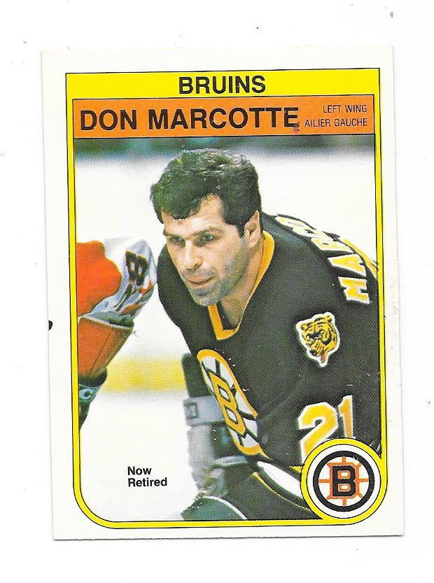 1982-83 OPC #14 Don Marcotte Boston Bruins