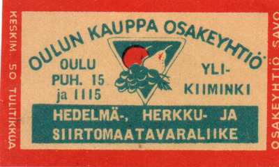 Osakeyhtiö Savo OULUN KAUPPA OSAKEYHTIÖ. Etiketti