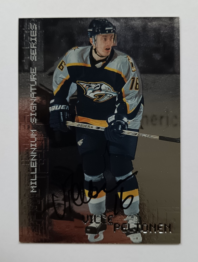 1999-00 ITG Be a player #138 Ville Peltonen auto nimmarikort