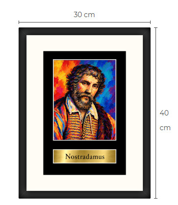 Uusi Nostradamus art print kehystetty 30 cm x 40 cm