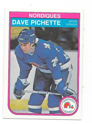 1982-83 OPC #289 Dave Pichette , Quebec Nordiques