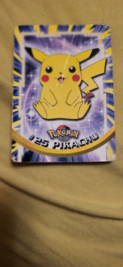 Pokemon Topps TV Animation Edition #25 Pikachu Blue Logo