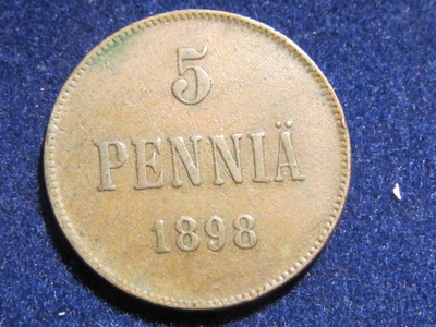 5 penniä 1898