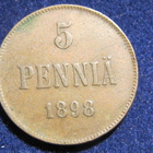 5 penniä 1898 - pikkukuva 1