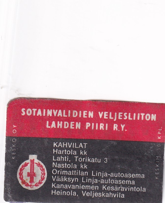 Lahti, Sotainvalidien Veljesliiton Lahden Piiri R.y 8/9