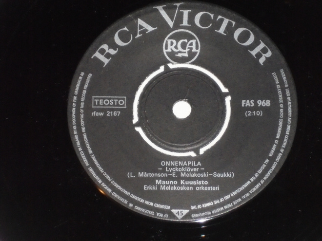 7" MAUNO KUUSISTO - Onnenapila - single 1966 VG++