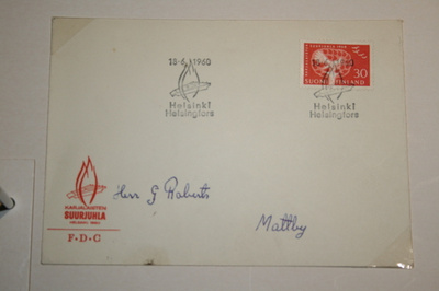 FDC kuori 18.6.1960 karjalaisten suurjuhla
