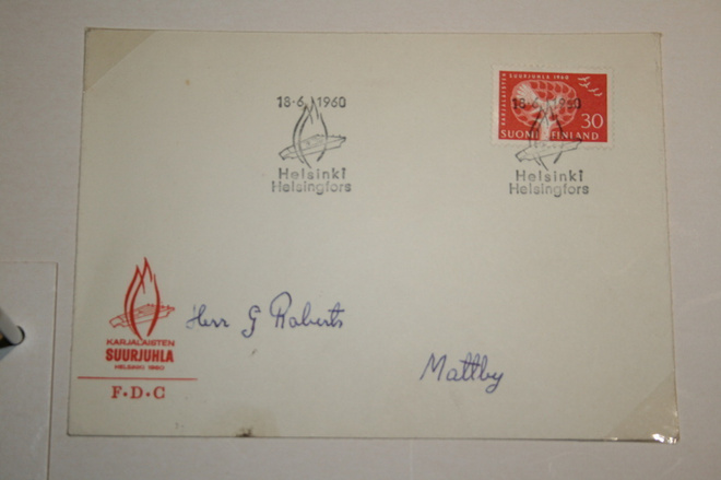 FDC kuori 18.6.1960 karjalaisten suurjuhla
