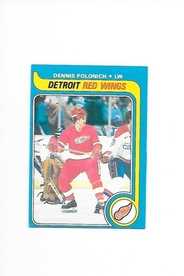 1979-80 OPc #224 Dennis Polonich Detroit Red Wings gooni