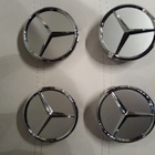 Mercedes Benz keskikupit 75mm hopeiset - pikkukuva 1