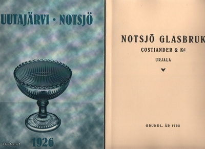 Notsjö glasbruk : Costiander & K:i Urjala, näköisp. 1998,nid