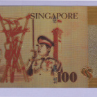 Singapore 100 Dollars v.1999 UNC kullattu (muoviseteli) - pikkukuva 2