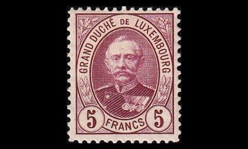 Luxemburg 66B * Suurherttua Adolf 5 Fr (12½) (1891)