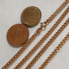 70cm  Amerikalainen Gold double panssari kaulakoru - pikkukuva 2