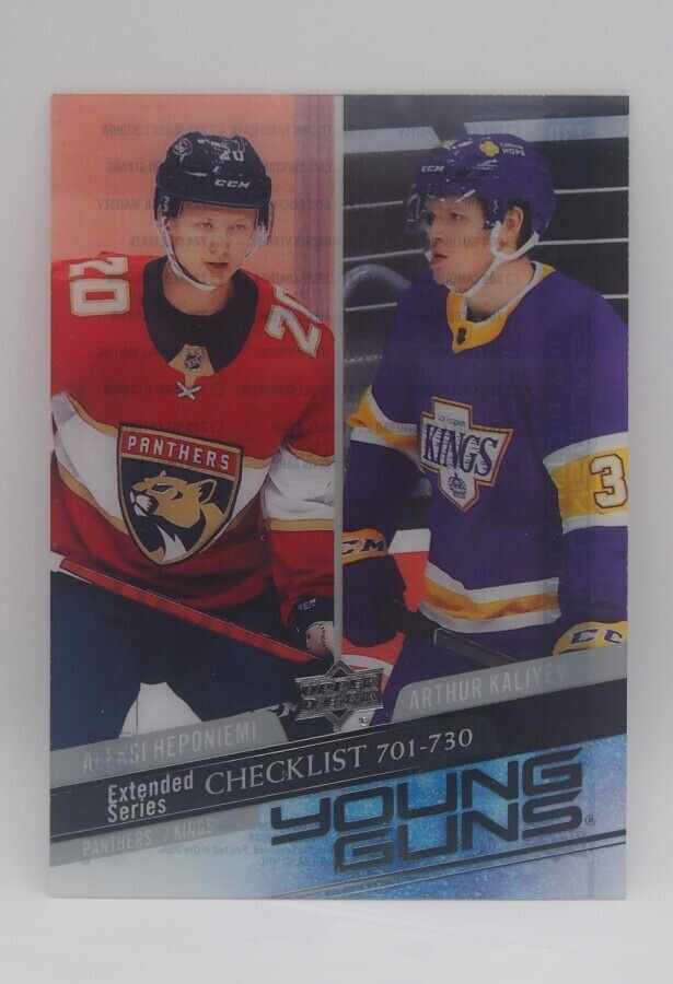 2020-21 Upper deck Young guns CL Clear cut Aleksi Heponiemi