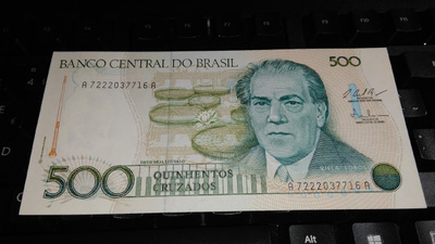 Brasilia Brazil 500 cruzados P212c UNC