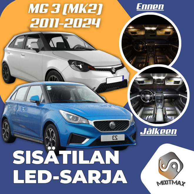 MG 3 Sisätilan LED-sarja 4-osainen