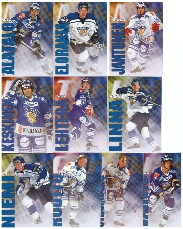 10 x Team FIN Cardset 98-99 Sarjasta
