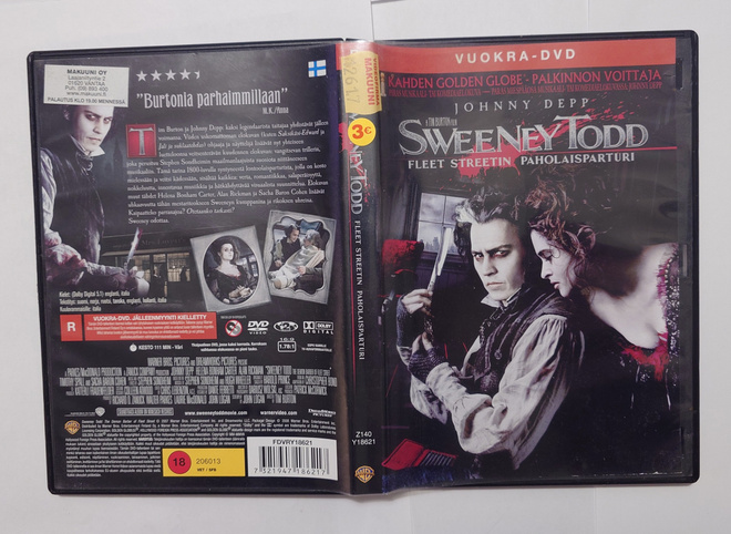 Sweeney Todd - Fleet Streetin Paholaisparturi DVD suomitext