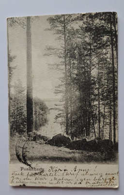 Punkaharju, vanha kortti, kulkenut 1902, kotkamerkki
