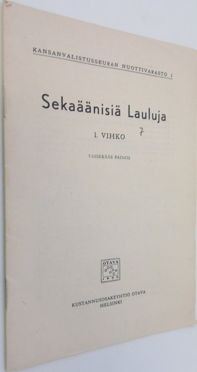 Sekaäänisiä lauluja : 1. vihko