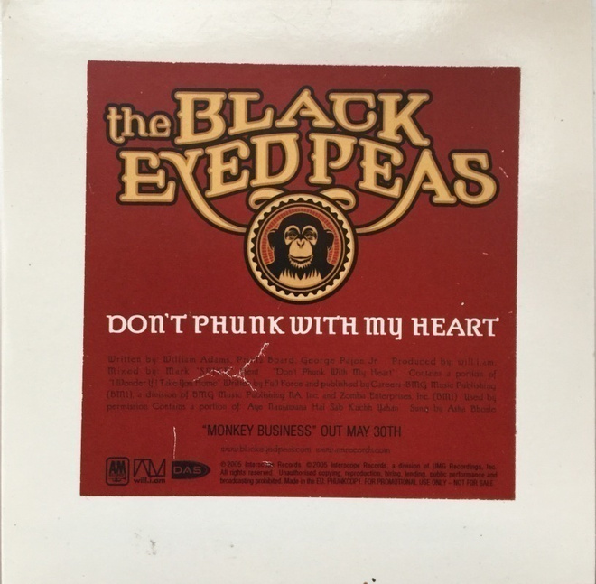 Black Eyed Peas - Don't Phunk With My Heart CDS Promo