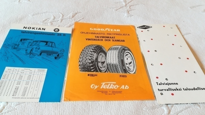 Talvirengas hinnasto Nokia Good Year 60-luvulta