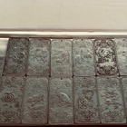 Vanha Tibetan Kiinalainen hopein complete set of 13 amuletti - pikkukuva 1