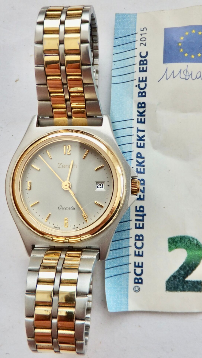 VANHA Kello Zenith Waterresistant Sveitsiläinen TYYLIKÄS