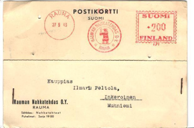 POSTIKORTTI RAUMA +FRAMAL.