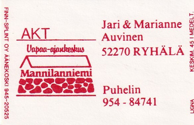 Ryhälä. Jari & Marianne Auvinen,  s63